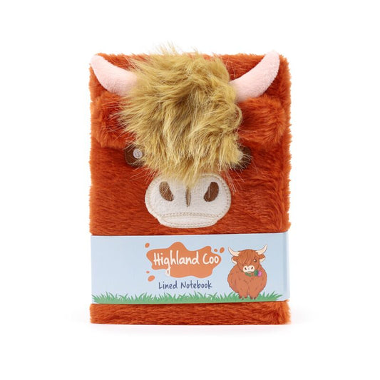 Plush A5 Notebook - Highland Coo Cow