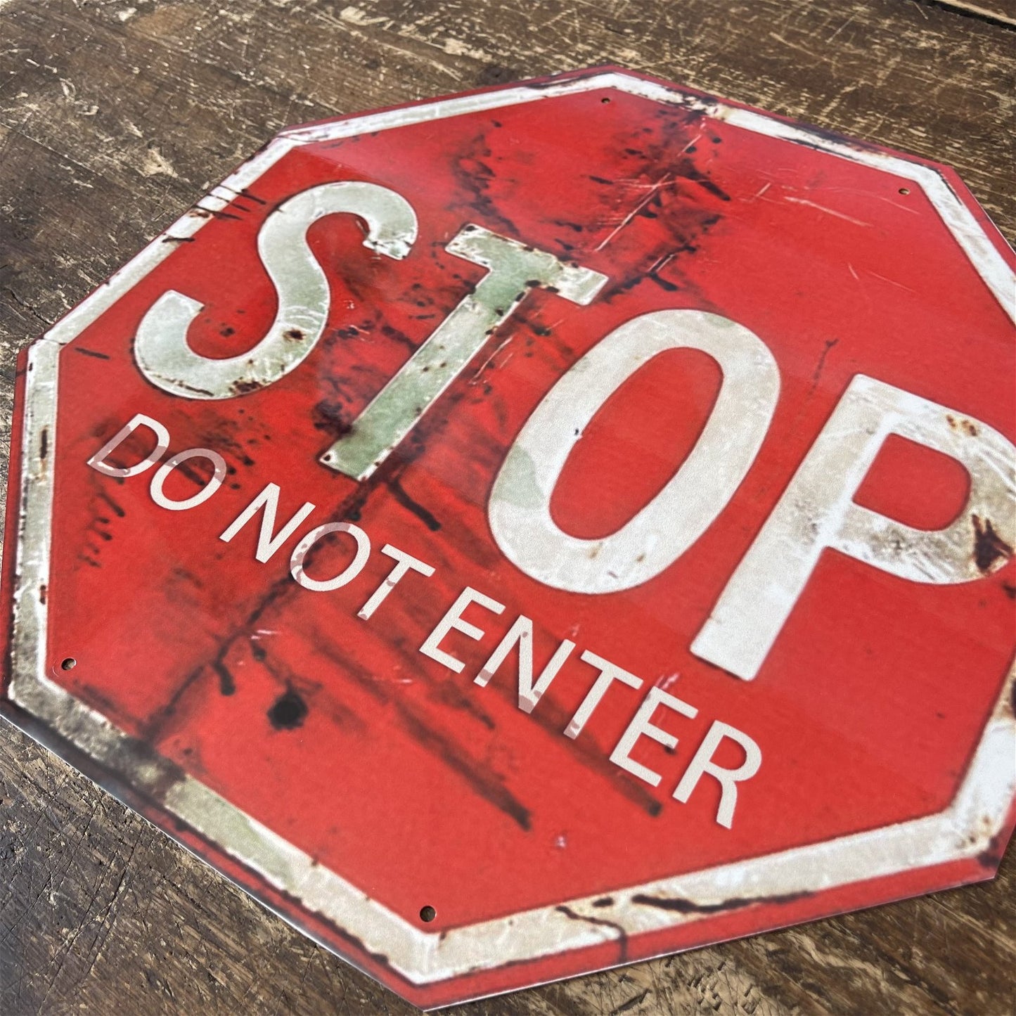 Vintage Metal Sign - Stop, Do Not Enter Sign