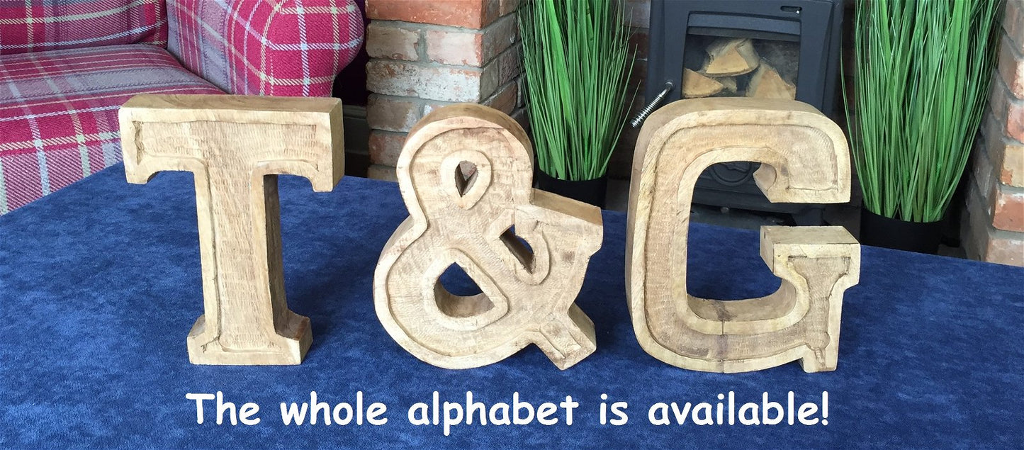 Hand Carved Wooden Embossed Letters Home