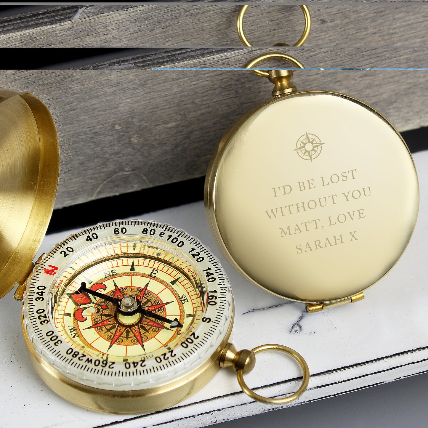 Personalised Free Text Keepsake Compass