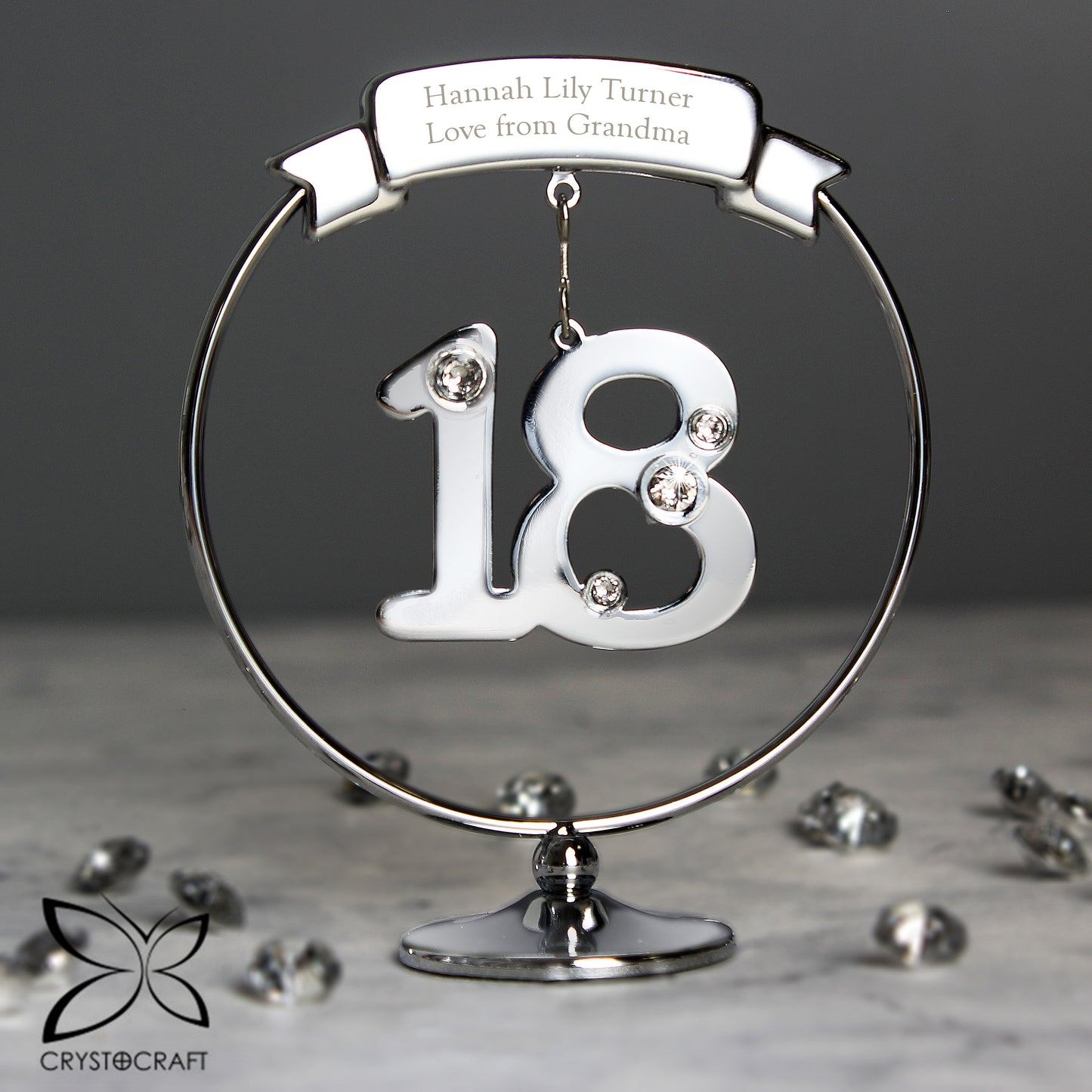 Personalised Crystocraft Birthday Celebration Ornament