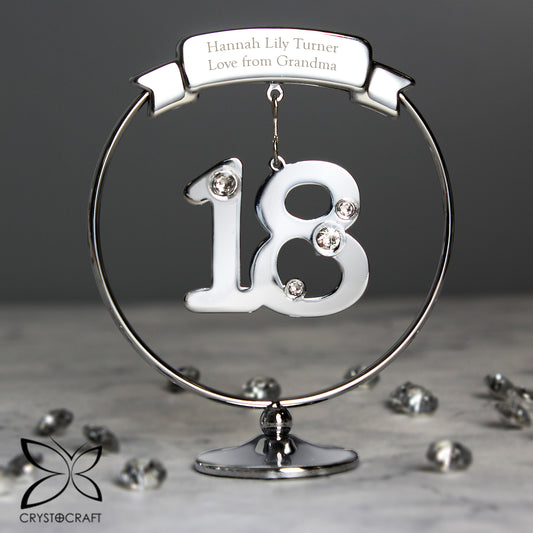 Personalised Crystocraft Birthday Celebration Ornament