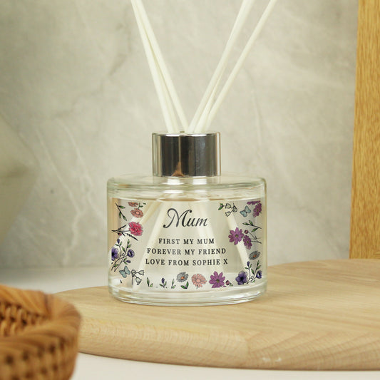 Personalised Wild Flowers Reed Diffuser