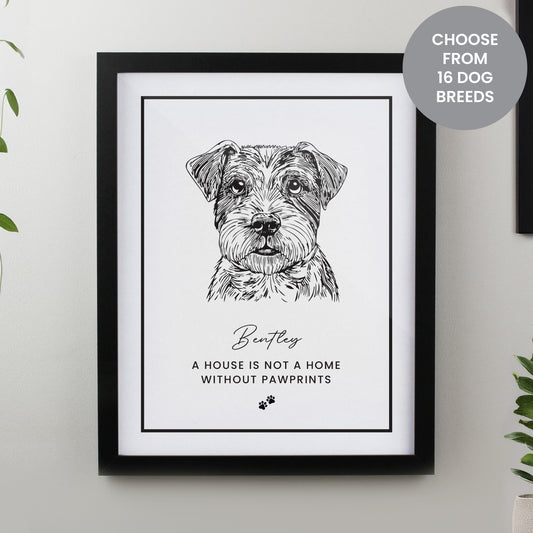 Personalised Dog Breed Framed Print