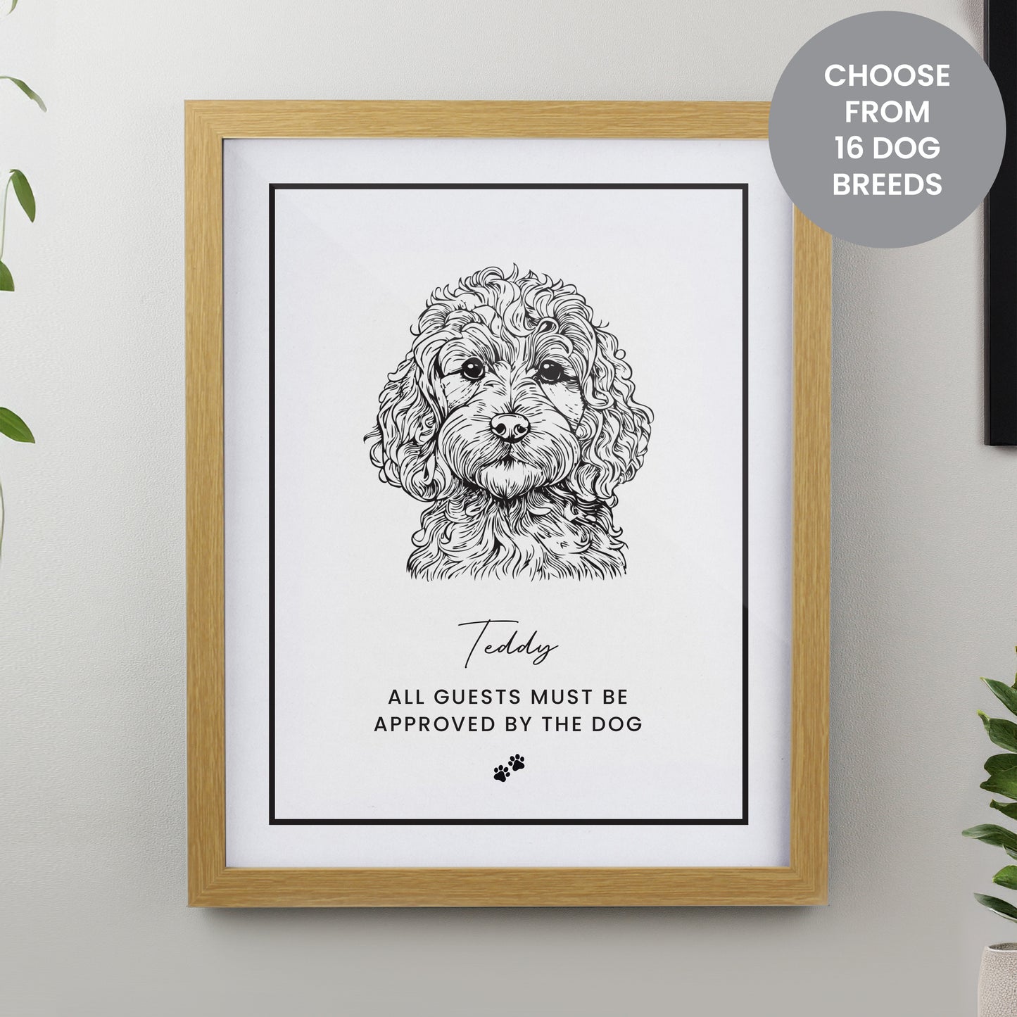 Personalised Dog Breed Framed Print