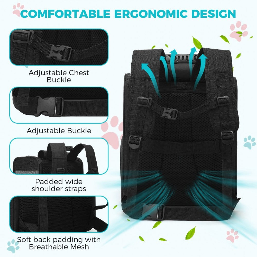 Foldable And Durable Pet Backpack Carrier Travel Carrier