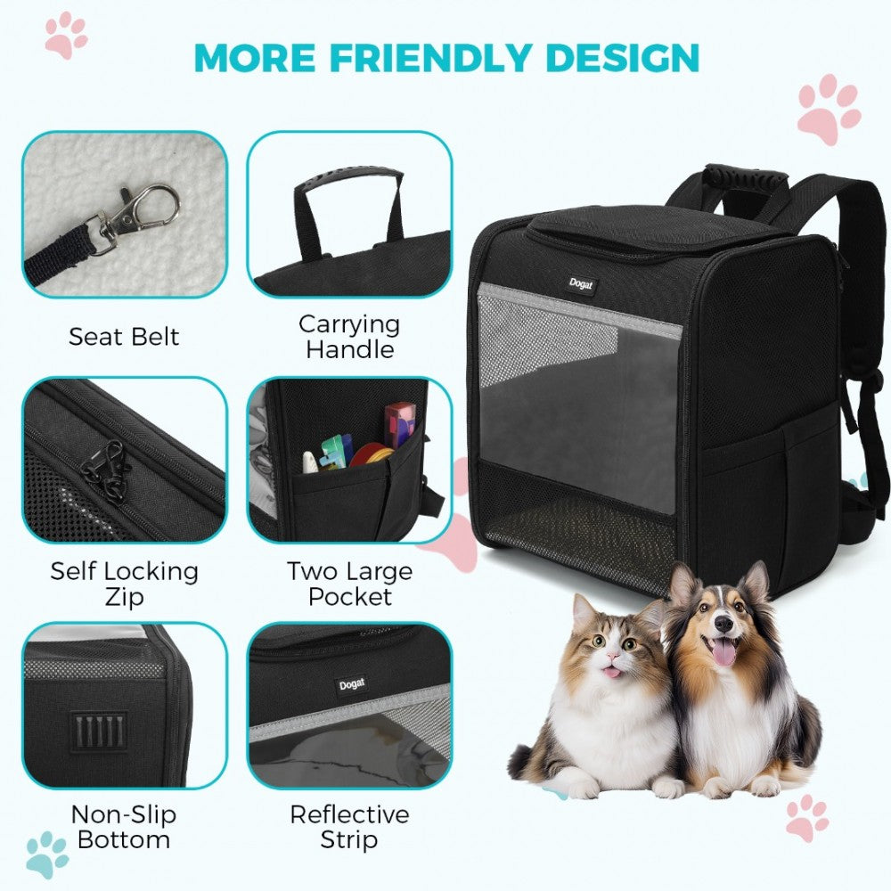 Foldable And Durable Pet Backpack Carrier Travel Carrier