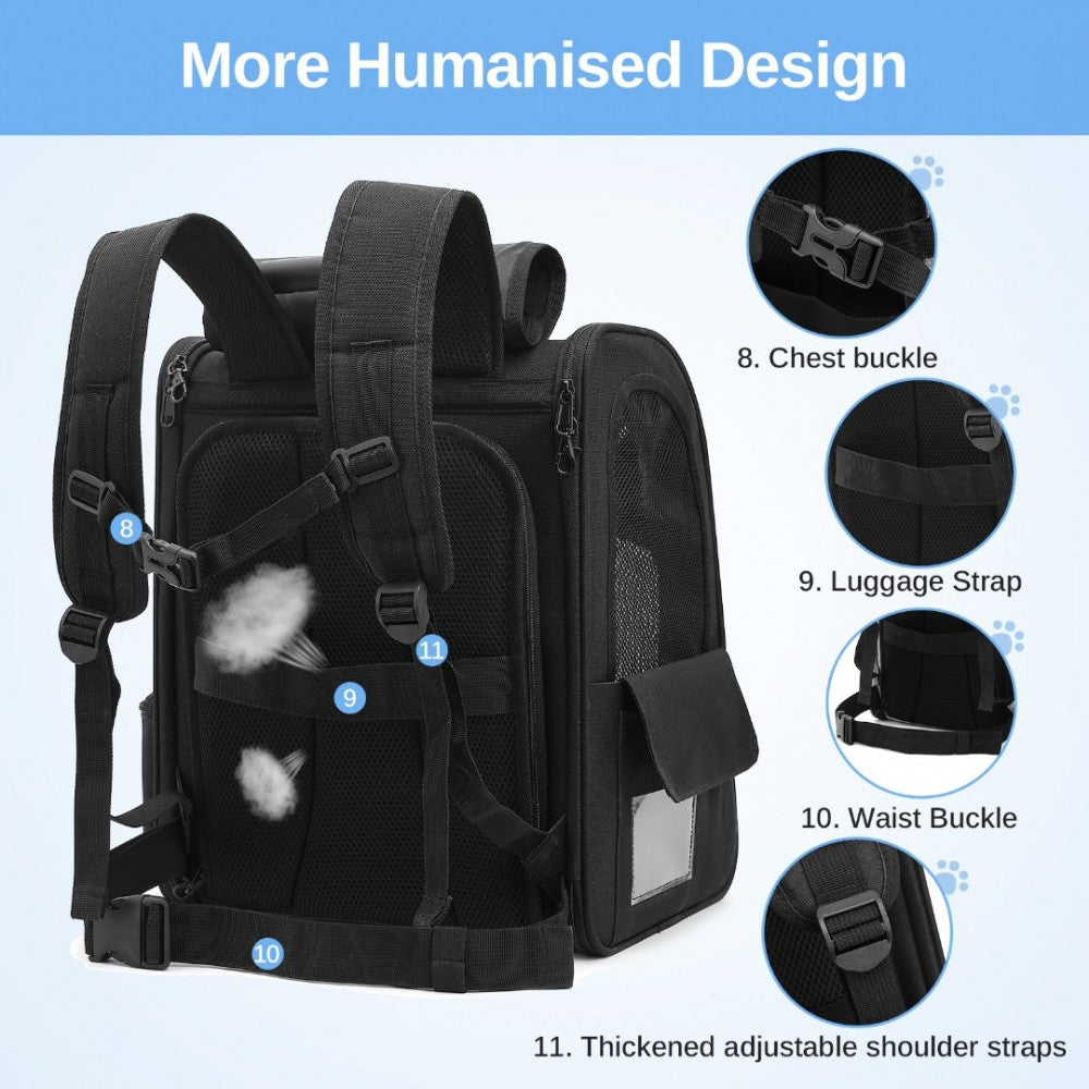 Expandable And Foldable Pet Backpack Carrier