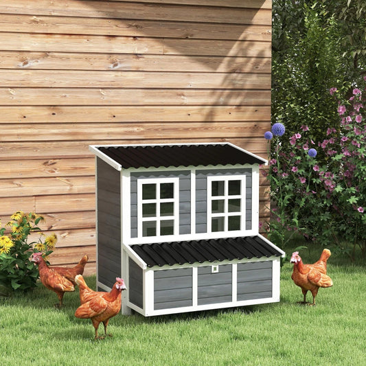 PawHut Wooden Chicken Coop with Nesting Box