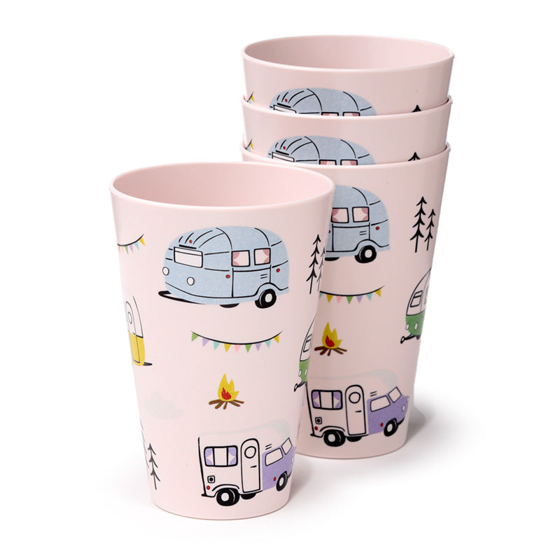 Recycled RPET Set of 4 Picnic Cups - Wildwood Caravan