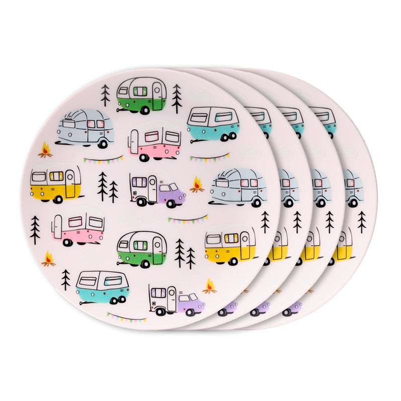 Recycled RPET Set of 4 Picnic Plates - Wildwood Caravan