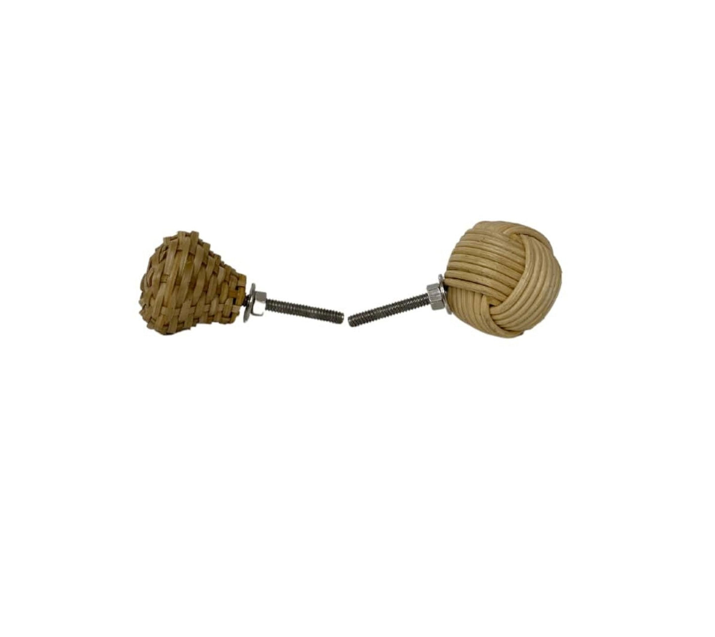 Rattan and Rope Ball Design Drawer Knobs