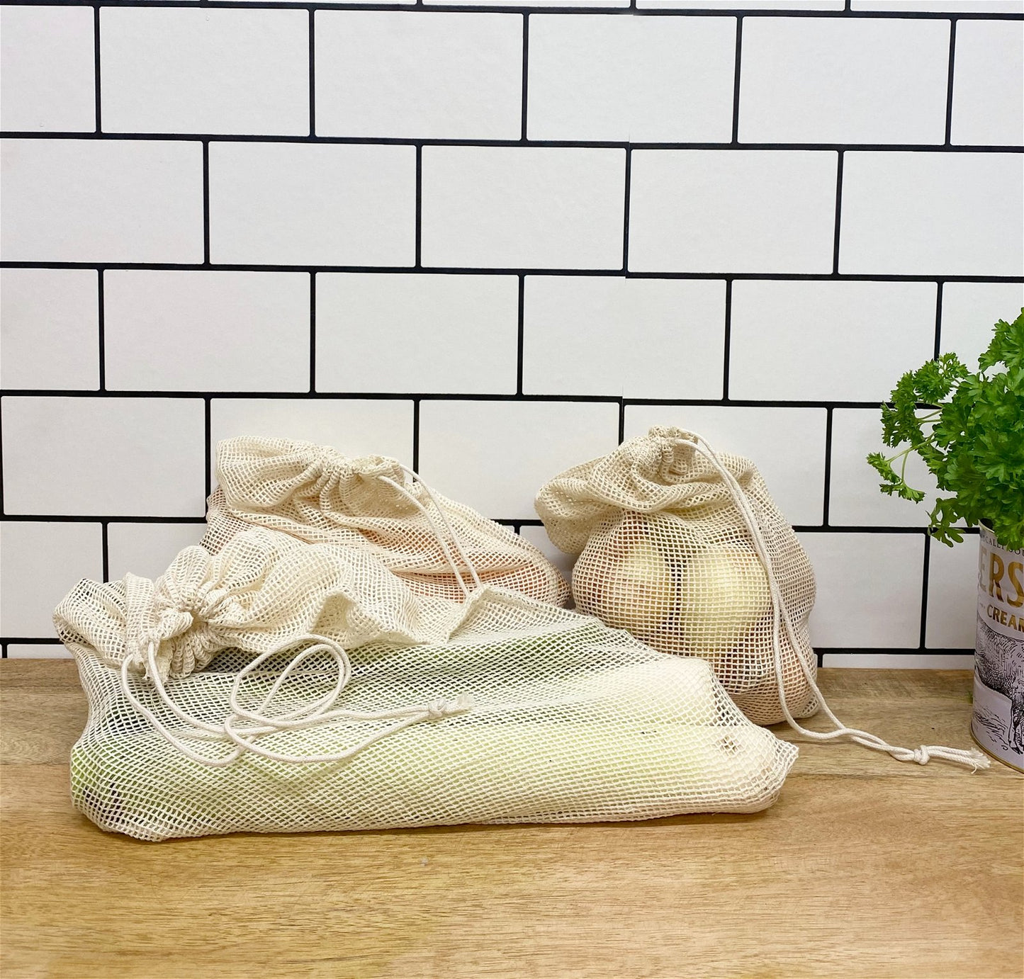 Pack of 3 Reusable Fruit & Vegetable Bags