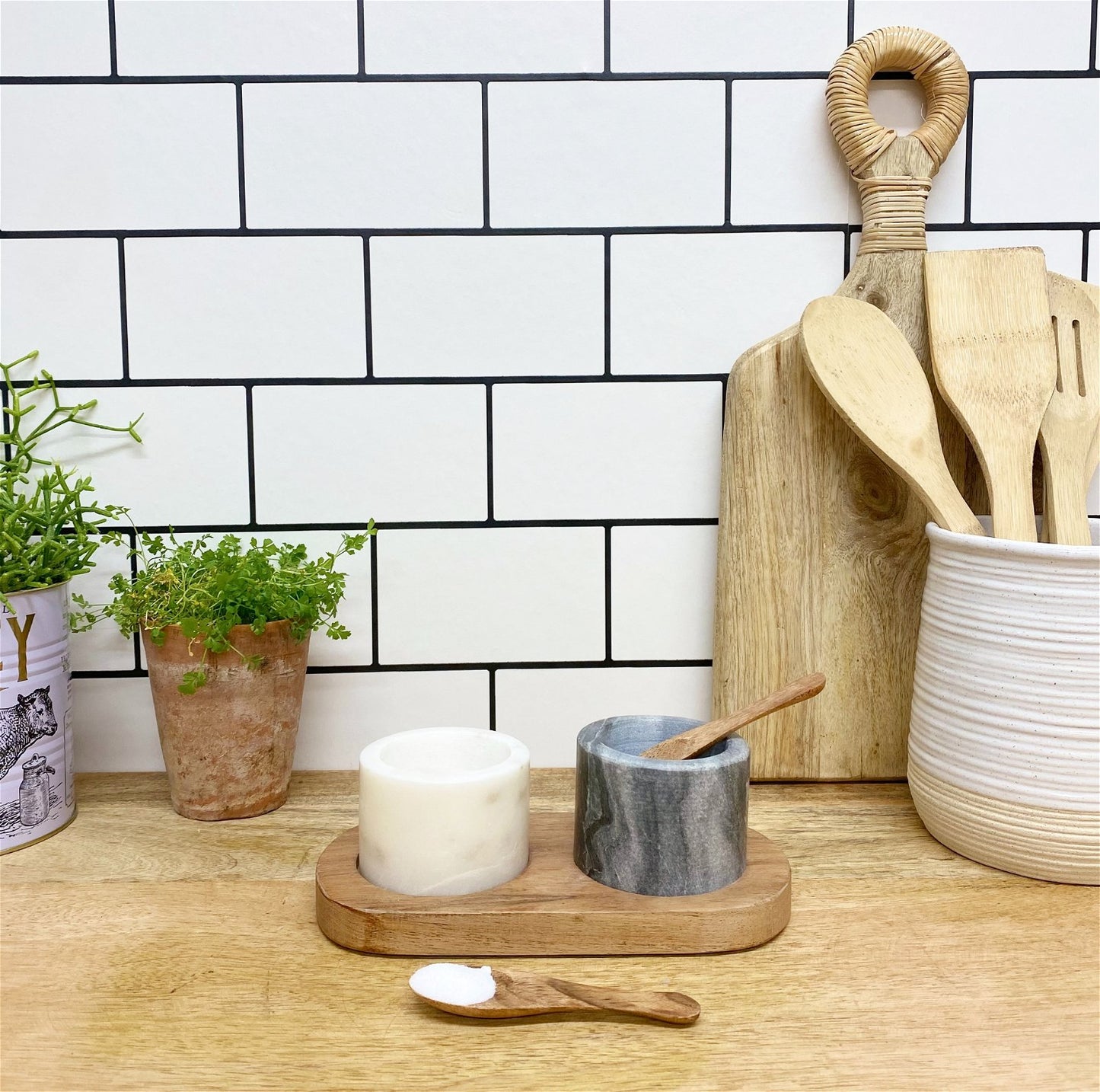 Marble Salt and Pepper Bowls