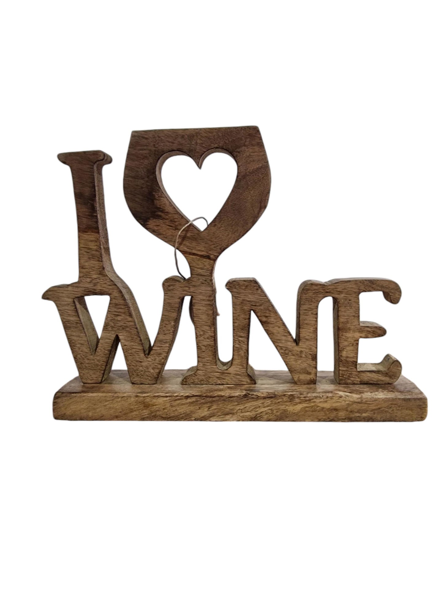 I Love Wine Wooden Decoration 31cm