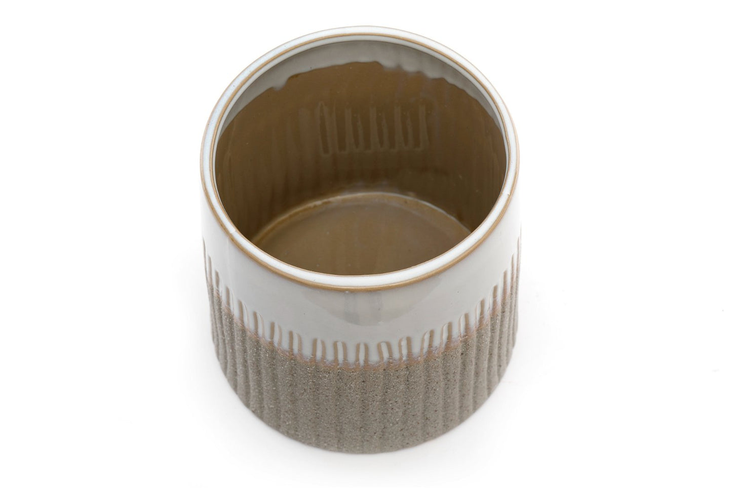 Two-tone Textured Ceramic Planter