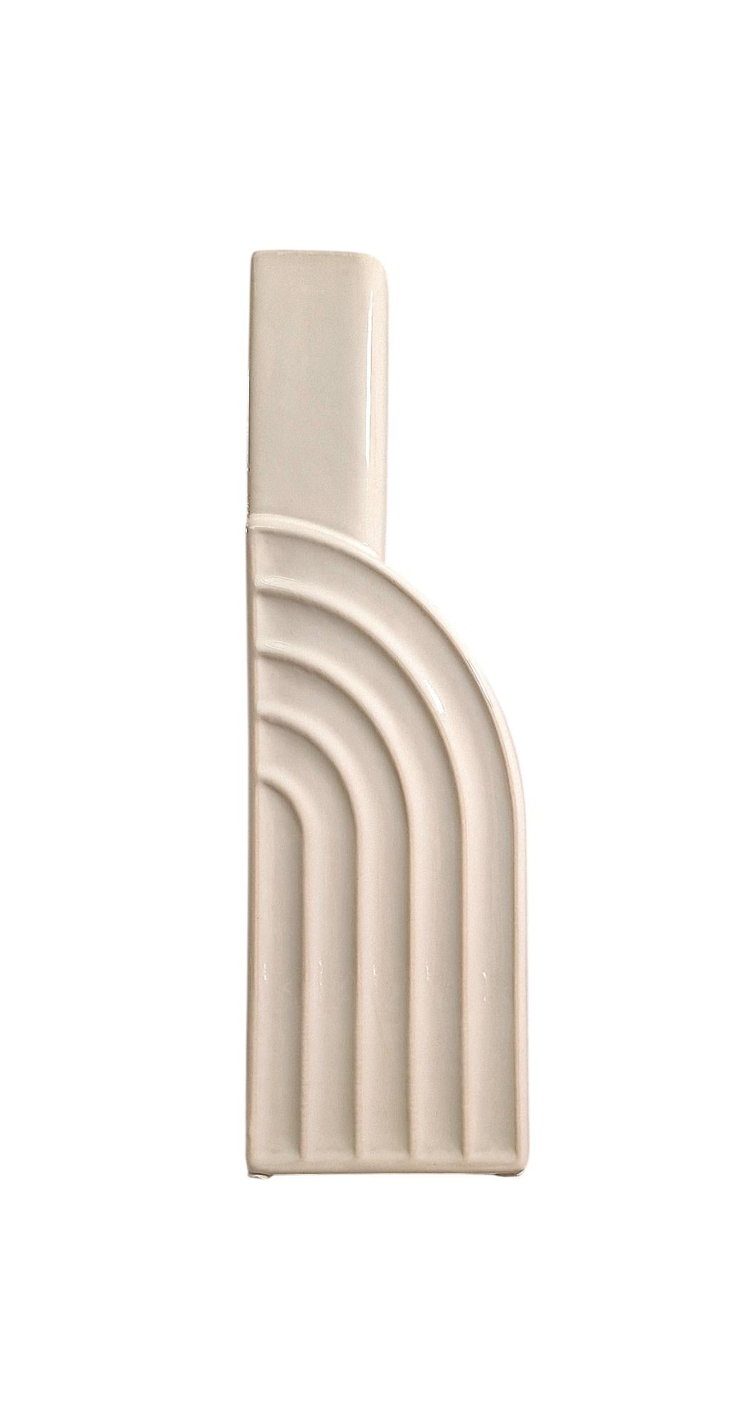 White Half Arch Vase