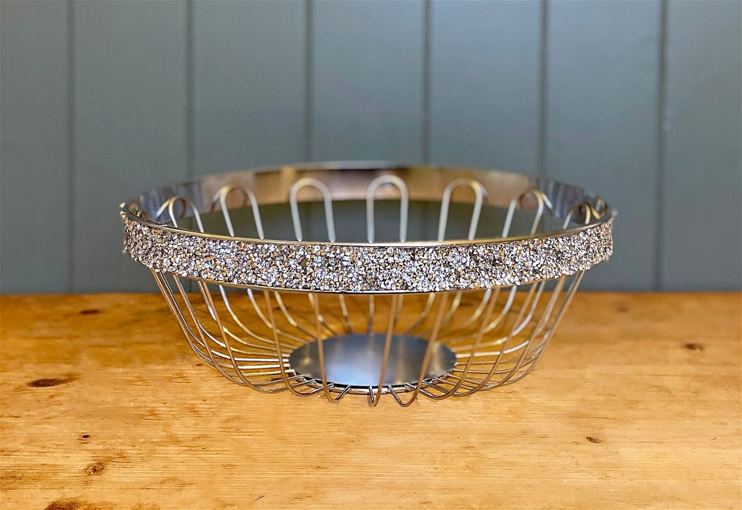 Scatter Gem Sparkly Silver Wire Bowl