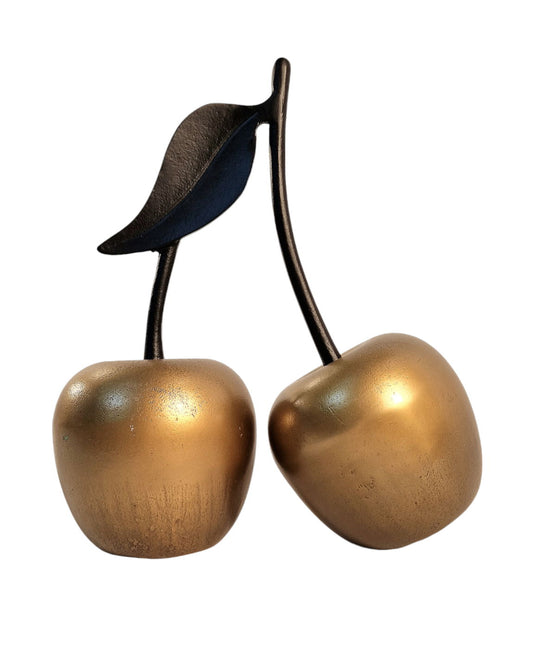 Gold Aluminium Cherry Ornament 31cm