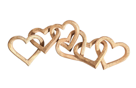 Wooden Heart Chain Ornament 50cm