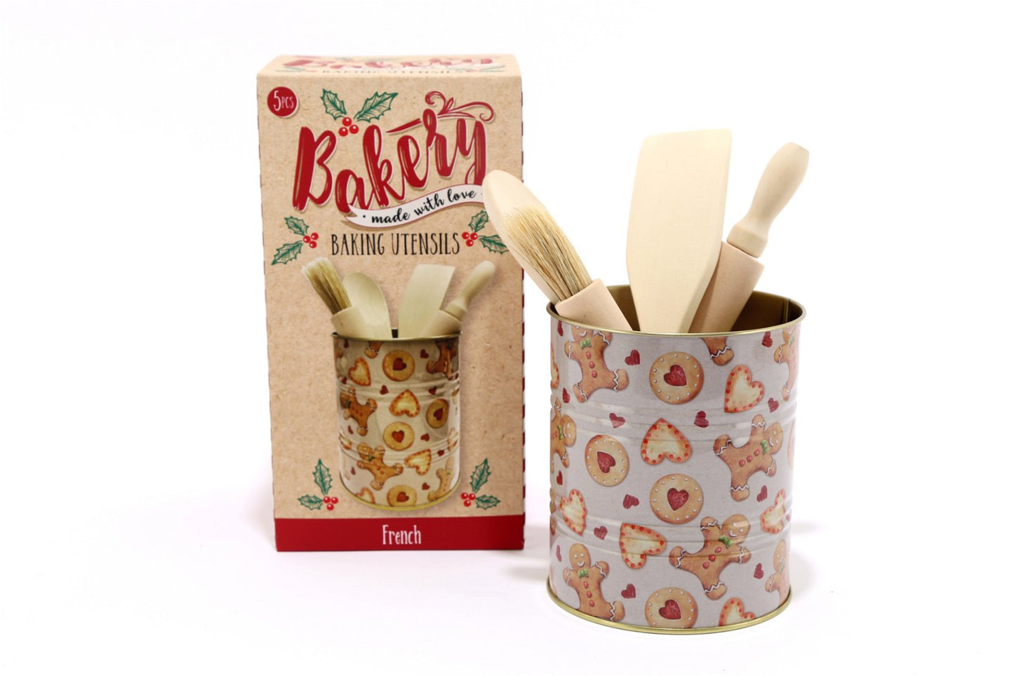 Gingerbread Bakery Wooden Utensils Set