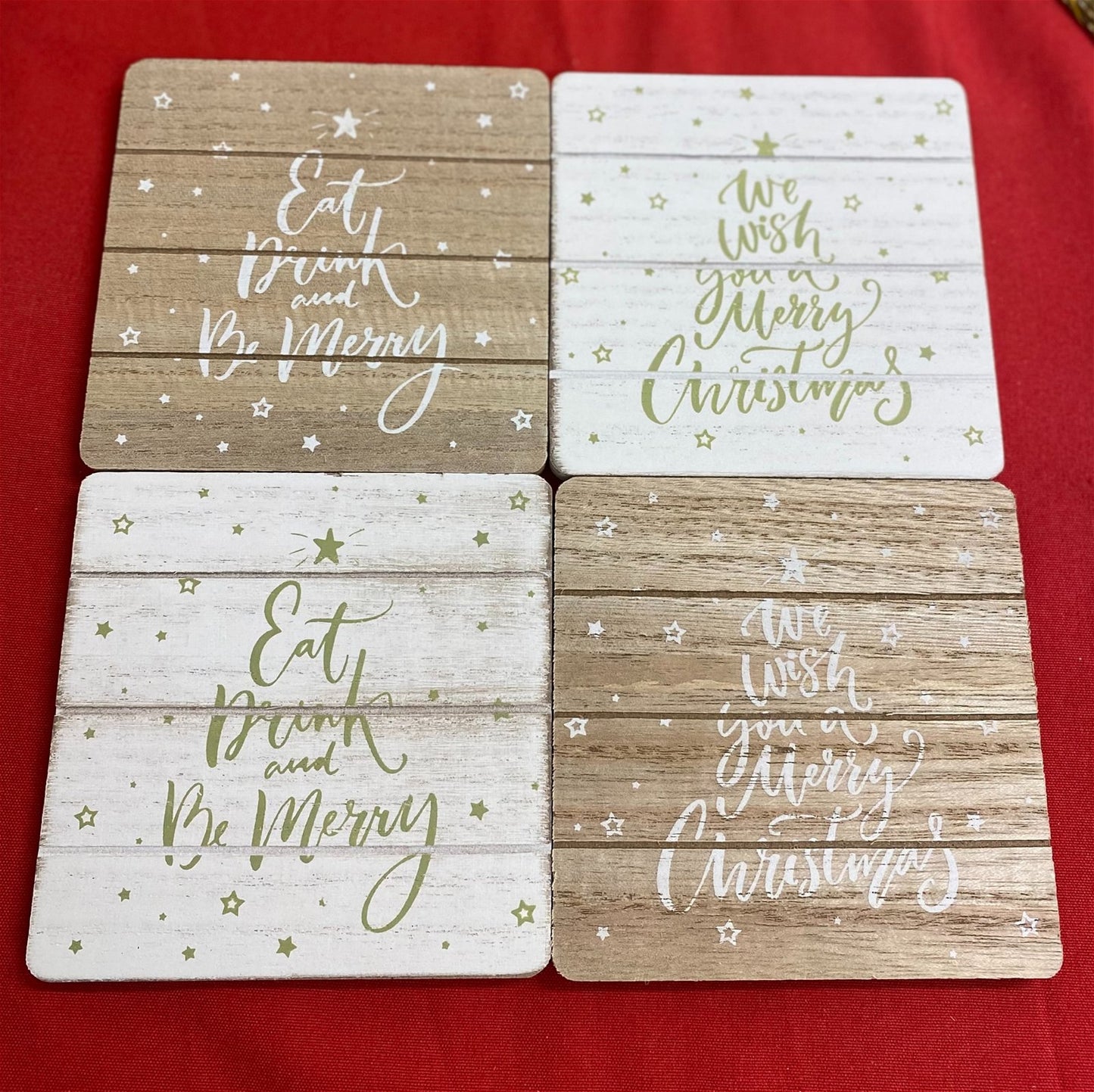 Set Of 4 Christmas Market Coasters