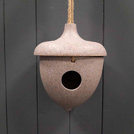 Earthy Nut Husks Hanging Acorn Birdhouse (18.7cm)