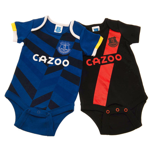 Everton FC 2 Pack Bodysuit 12-18 Mths