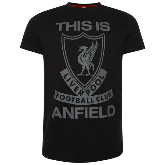 Liverpool FC This Is Anfield T Shirt Mens Black M