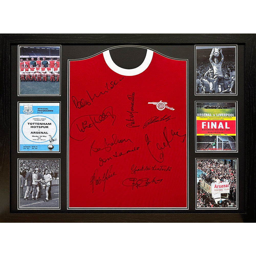 Arsenal FC 1971 Double Winners Signed Shirt (Framed)