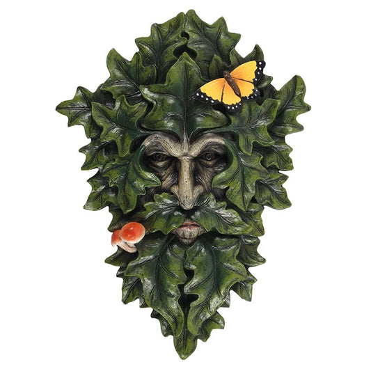 29x21cm Leafy Green Man Wall Plaque