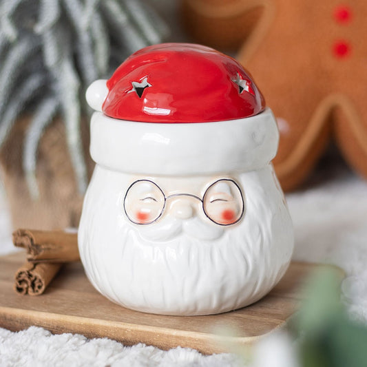 *Santa Claus Shaped Ceramic Oil Burner and Wax Warmer (12/24)