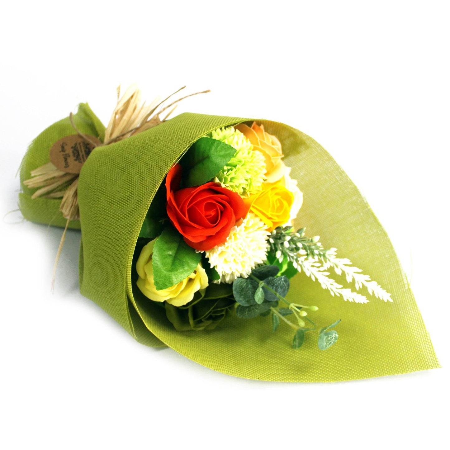 Green& Yellow Standing Soap Flower Bouquet - Special