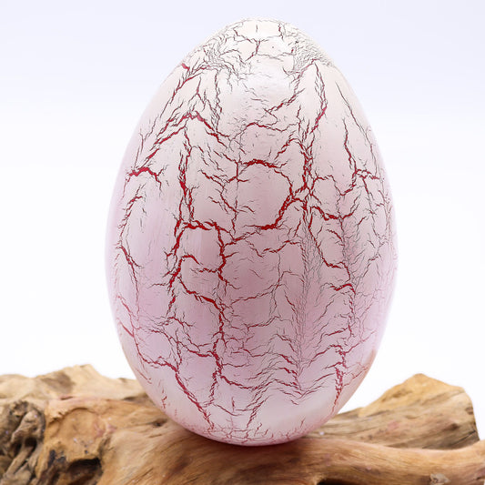 DriftGlow Lamp Crackle Fire Egg Shade - Orange