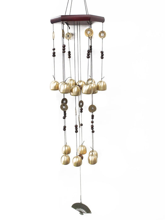Feng Shui Chimes - Hexagon 18 Bells & Fan