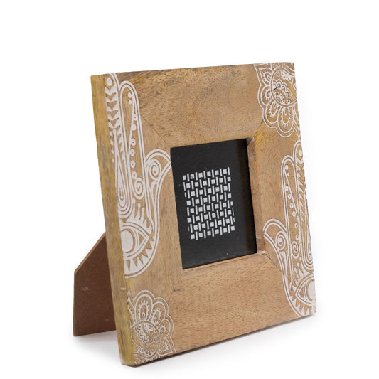 Small Mango Wood Picture Frame (for 10x15cm) 20x20x2cm- Hansa - White