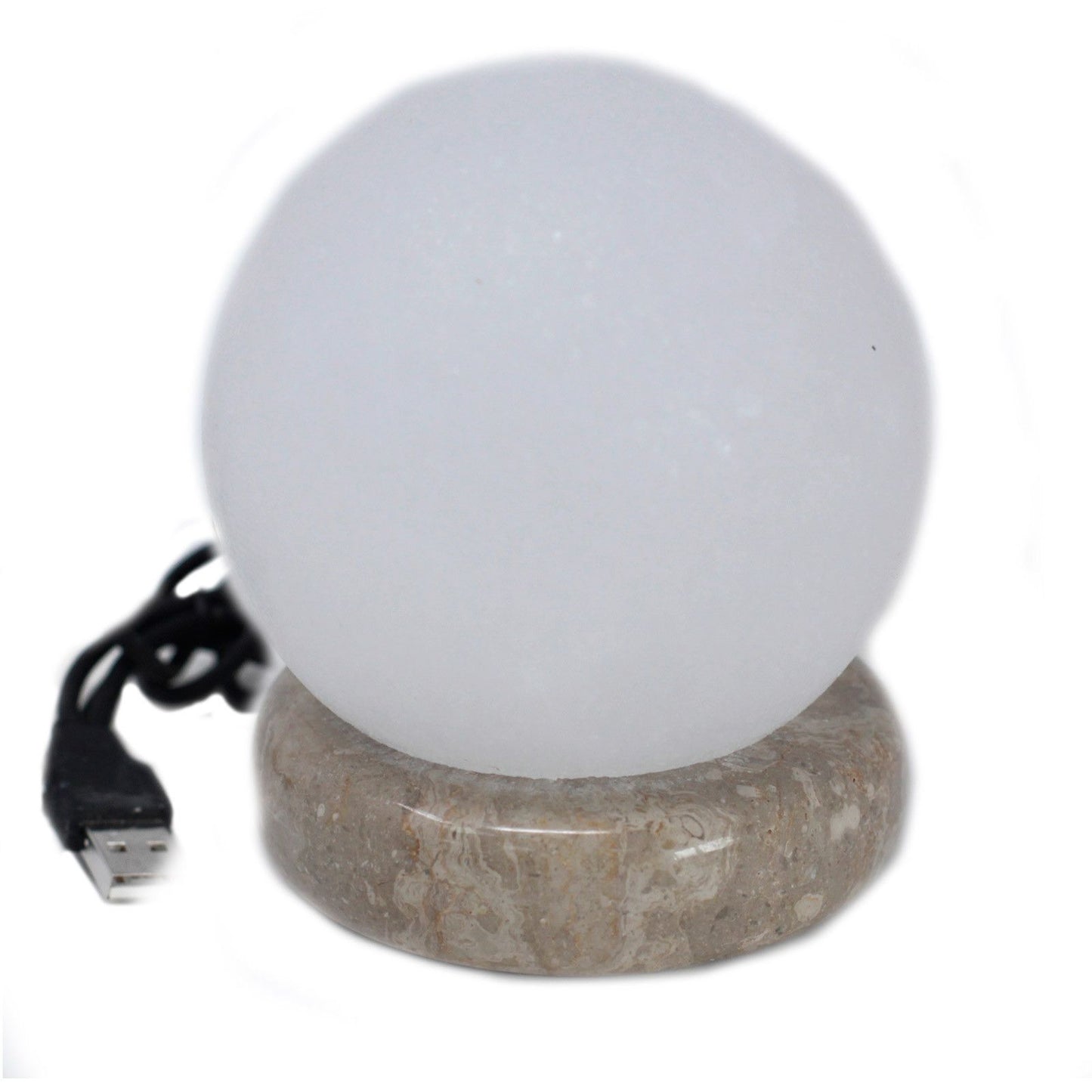 Ball WHITE Salt Lamp - 9 cm
