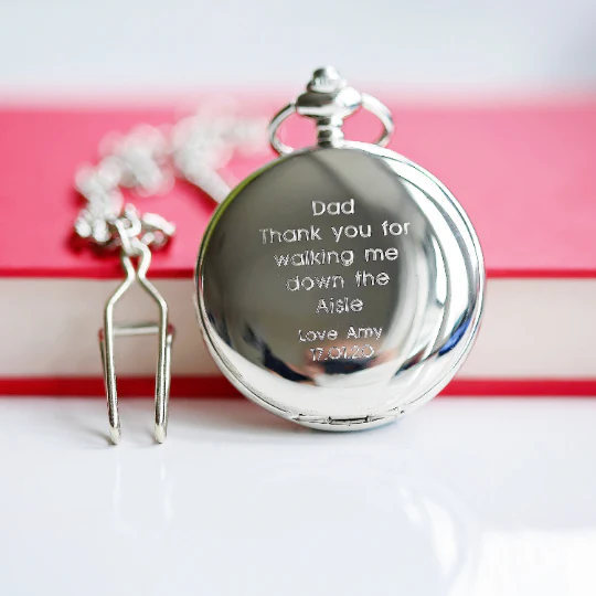 Personalised Roman Skeleton Pocket Watch