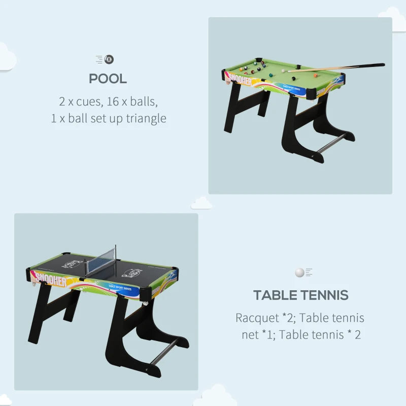 HOMCOM Folding Multi Gaming Table 4 in 1