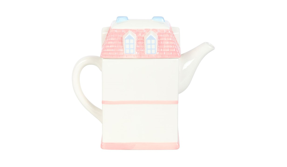 Pastel House Shaped Teapot