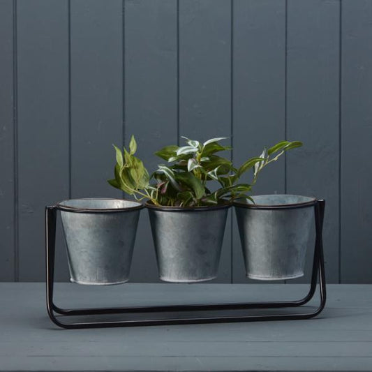 Windowsill Trio Pots H10.8  Weight-520g