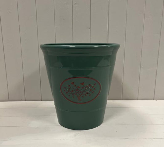 Green Round Love Heart Tree Recycled Plastic Planter D30cm 13LTR Weight 690g