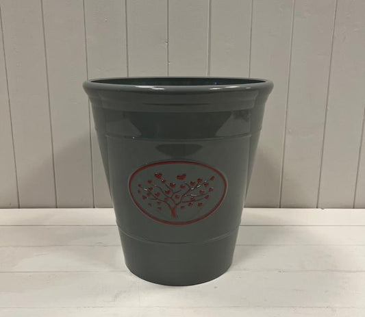 Grey Round Love Heart Tree Recycled Plastic Planter D30cm 13LTR