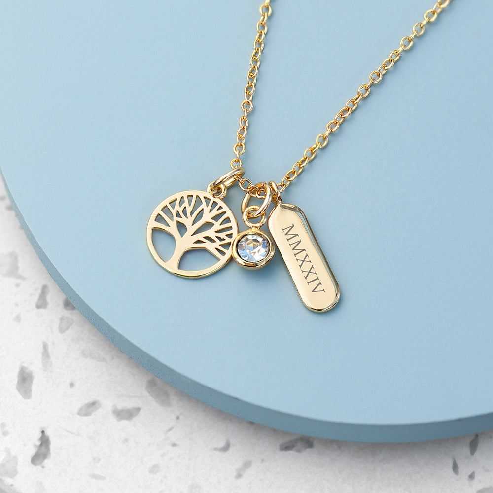 Personalised Tree of Life Charms Necklace