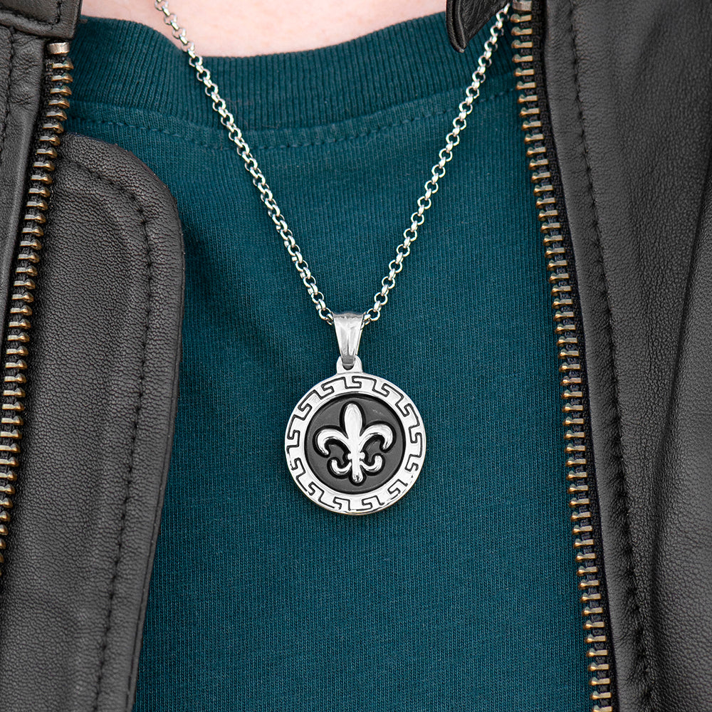 Personalised Fleur-de-lis Pendant Necklace