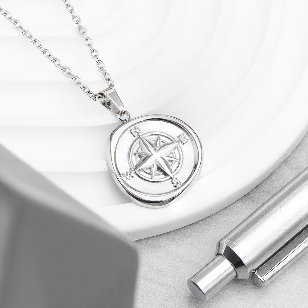 Personalised Compass Amulet Necklace