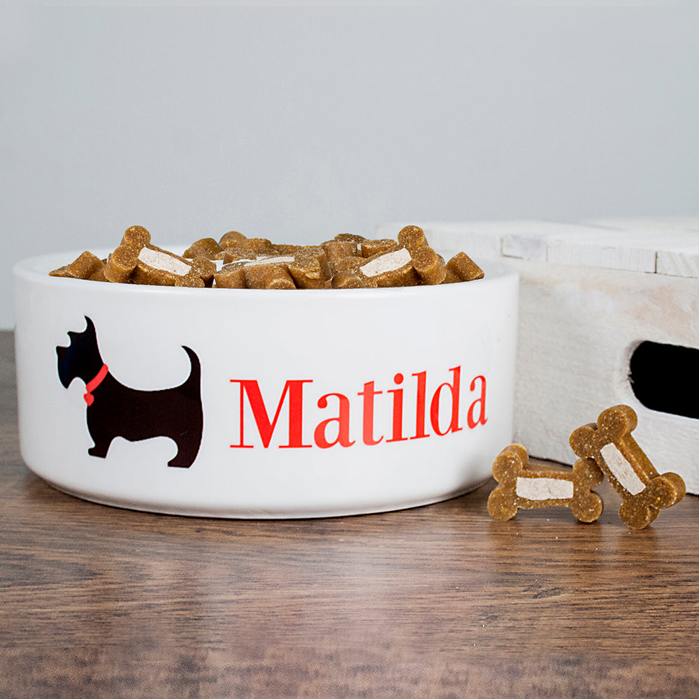 Personalised Scottie Dog Food Bowl