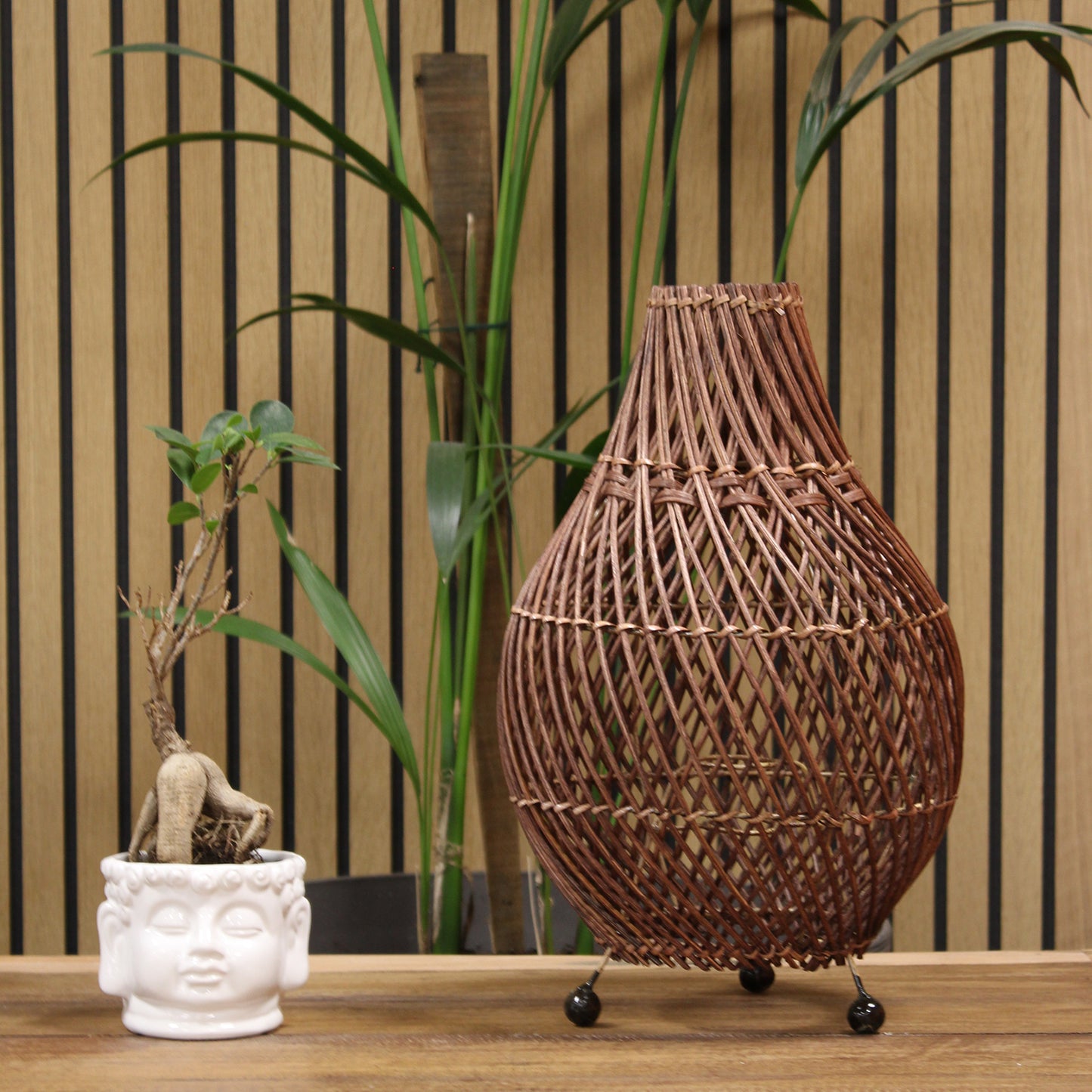 Rattan Table Lamps - Natural