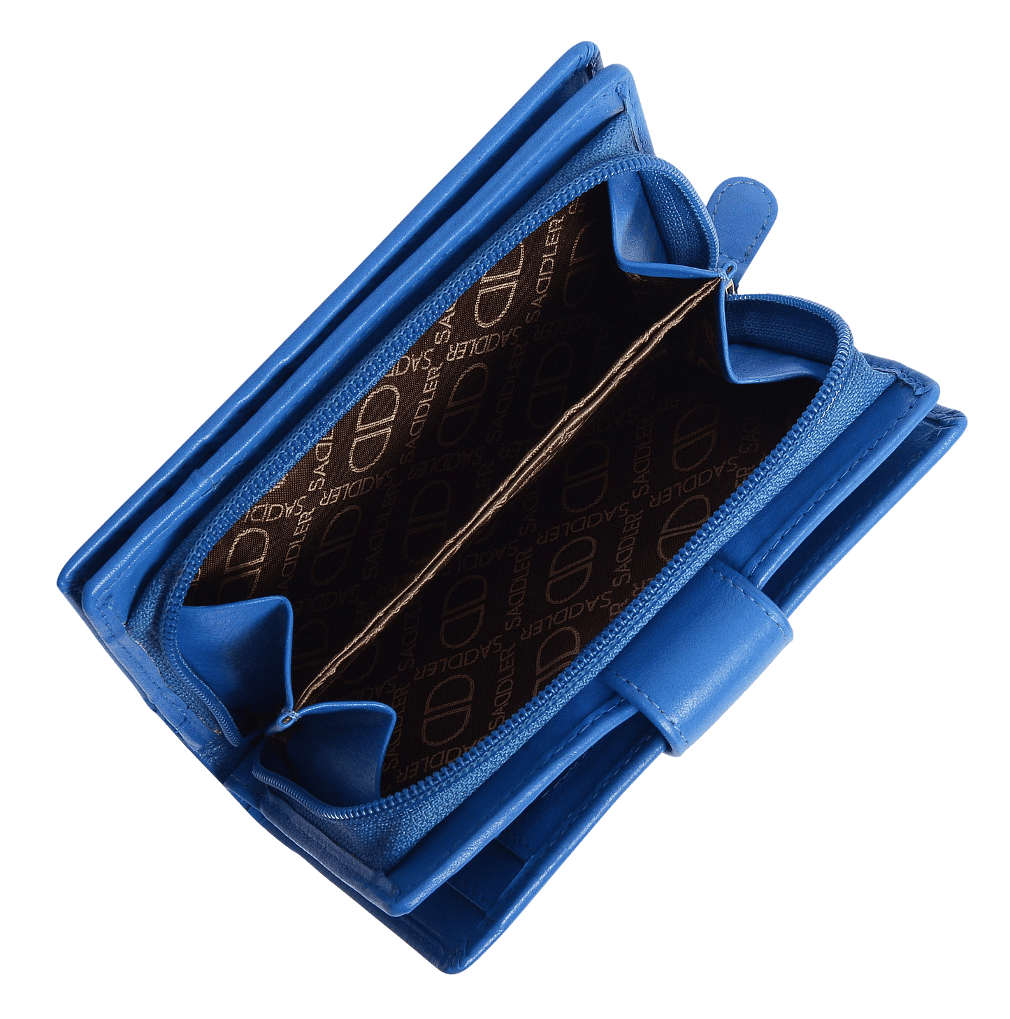 SADDLER GEORGIE Leather Double-Sided Purse - 13 Card Slots, Generous Space for Notes and Coins - RFID Protected