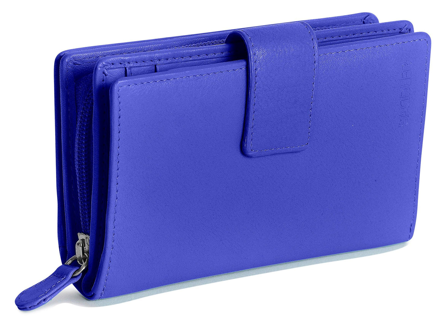 SADDLER GEORGIE Leather Double-Sided Purse - 13 Card Slots, Generous Space for Notes and Coins - RFID Protected